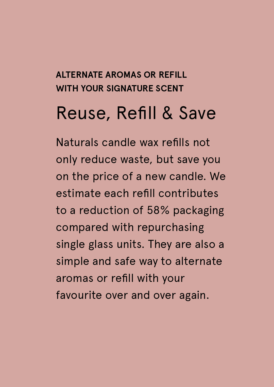Naturals Candle Wax Refill - Rose Jasmine & Oud