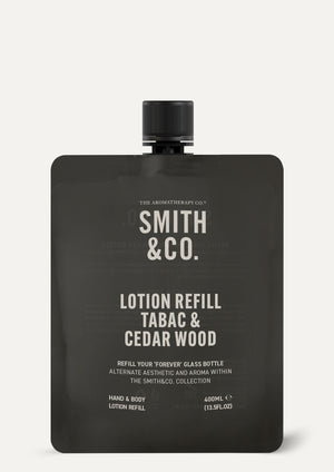 Smith & Co. Lotion Refill 400ml - Tabac & Cedar Wood