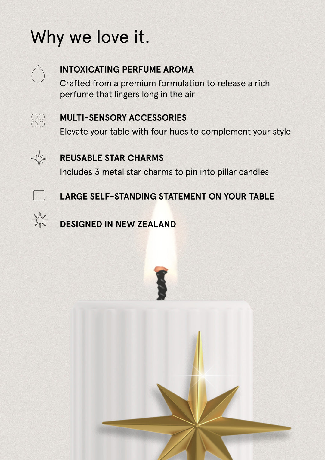 Tonka & White Musk - Pilar Candle