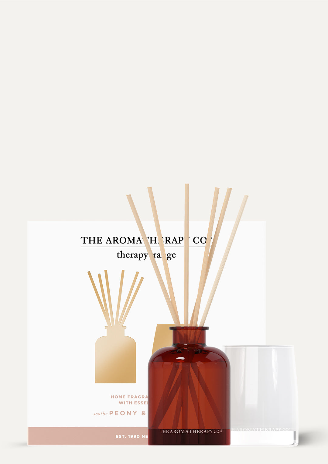 Therapy Mini Candle & Diffuser Gift Set - Peony & Petitgrain