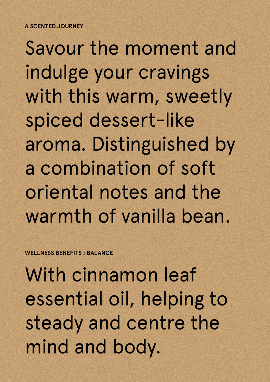 Balance Cinnamon & Vanilla Bean